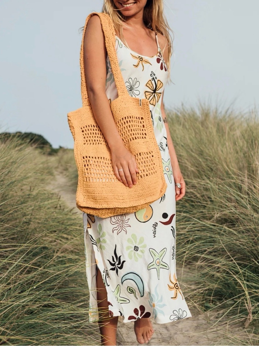 Rip Curl Holiday Crochet 8L Tote Orange